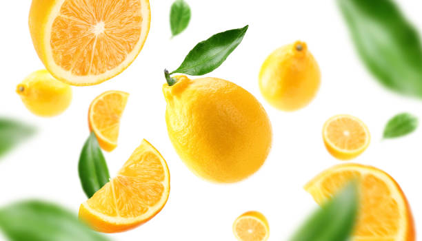 istock lemon slices and leaves cutted and whole on air 1294280009