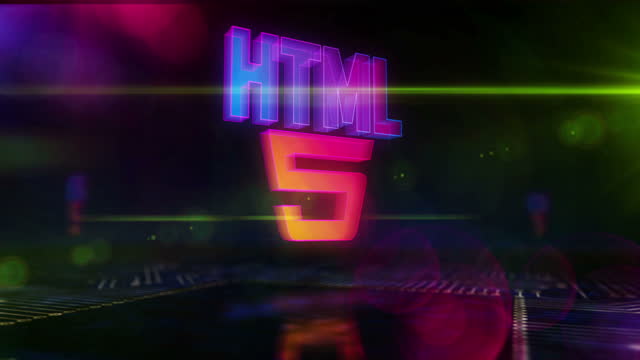 HTML5 programming symbol loopable 3d animation