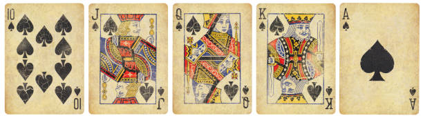 istock Royal Flush of Spades -  isolated 1294291111