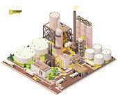 istock Vector isometric oil refinery plant 1294292095
