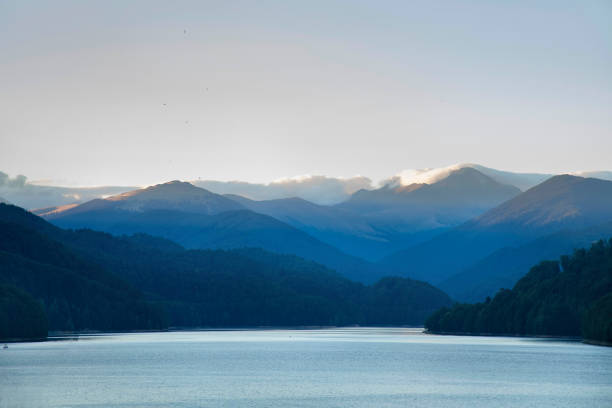 istock Beautiful landscape with reflections into the nature with lake 1294297286