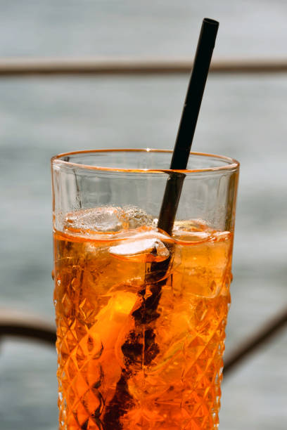 istock Glass of iced Spritz with straw 1294297880