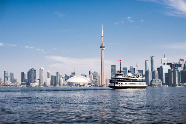 istock Toronto city skyline with ferry 1294300864