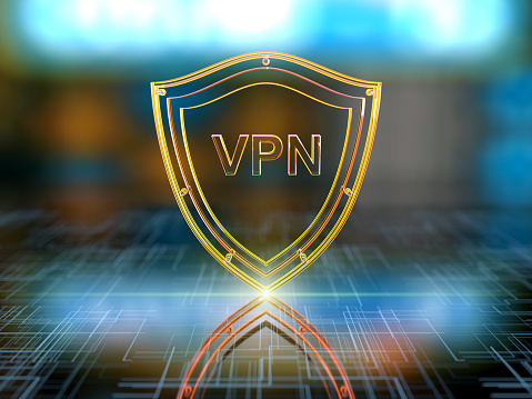 Conceptual image representing digital software VPN computing technology