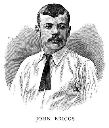 John Briggs, Cricket Spin Bowler - Scanned Engraving