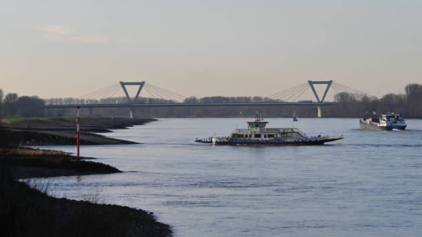ferryboat in silhouette