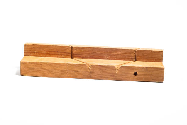 istock Vintage Wooden Carpentry Tool - Mitre Block isolated on a white backgrounde 1294314763