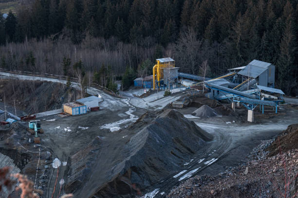 istock Mining in a granite quarry Sloupno, Czech republic. 1294315953