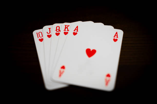 istock Poker Royal Flush of Hearts 1294318790