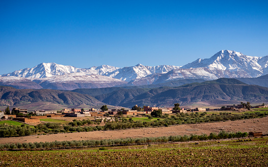 Berber village and Atlas Mountains, Morocco