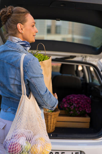 istock Thinking if she forgot to get something while groceries shopping 1294321340