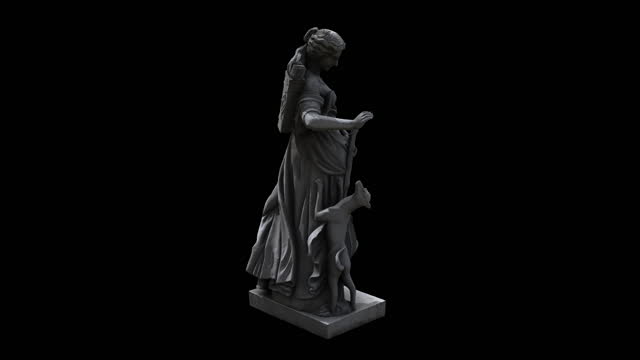 Diana statue - rotation loop