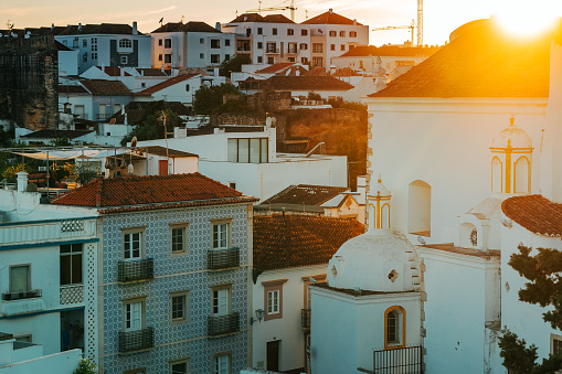 Skyline with church in Tavira, Portugal