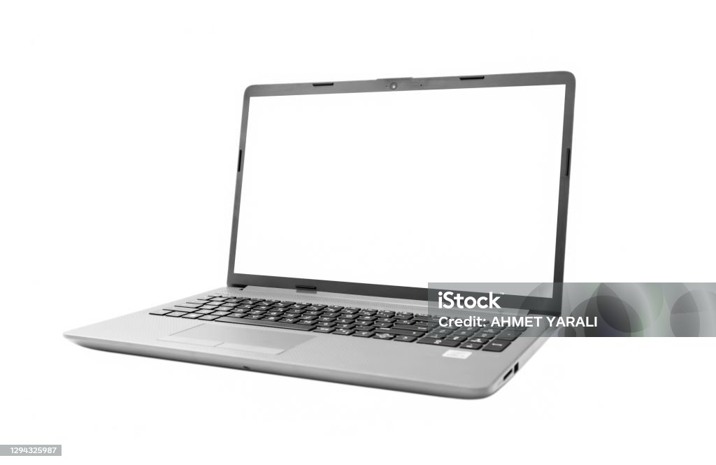Isolated Laptop on White Background stock photo Laptop Stock Photo