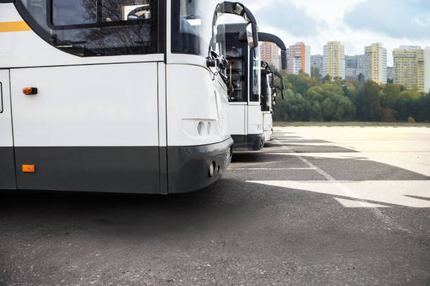 istock Tourist Buses Parking at the Bus Station 1294326945