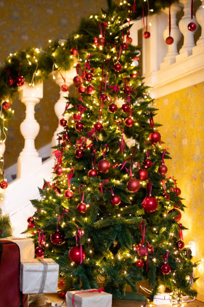 istock Christmas tree with gifts close up 1294329155