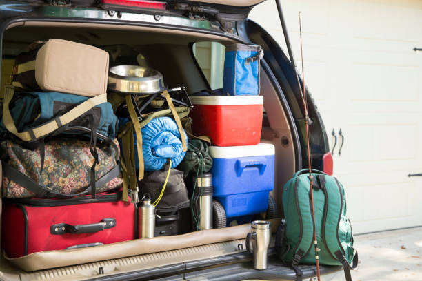 istock Packing vehicle for camping vacation trip. 1294331849