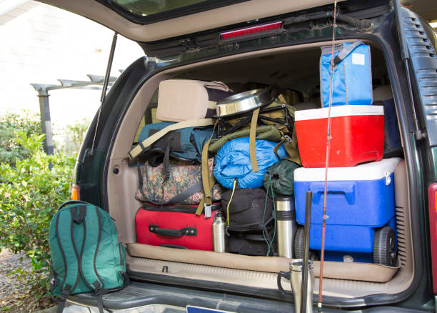 istock Packing vehicle for camping vacation trip. 1294331870
