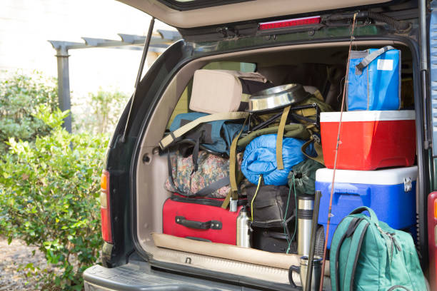 istock Packing vehicle for camping vacation trip. 1294331872