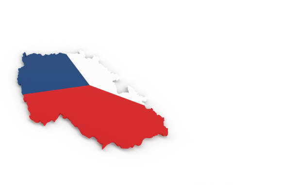 istock Map of Czech R with Czech flag 1294340798
