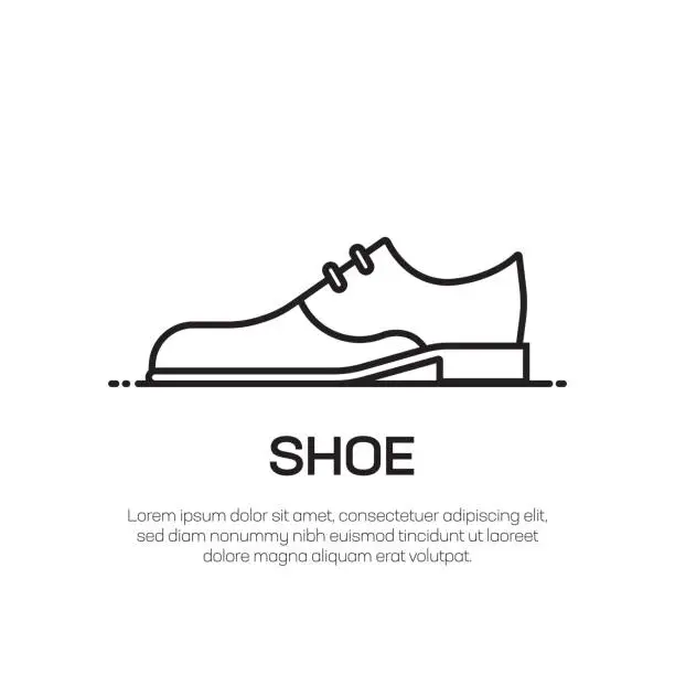 Vector illustration of Shoes Vector Line Icon - Simple Thin Line Icon, Premium Quality Design Element