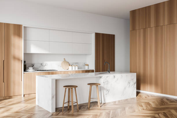 istock White and wooden kitchen corner with bar 1294344884