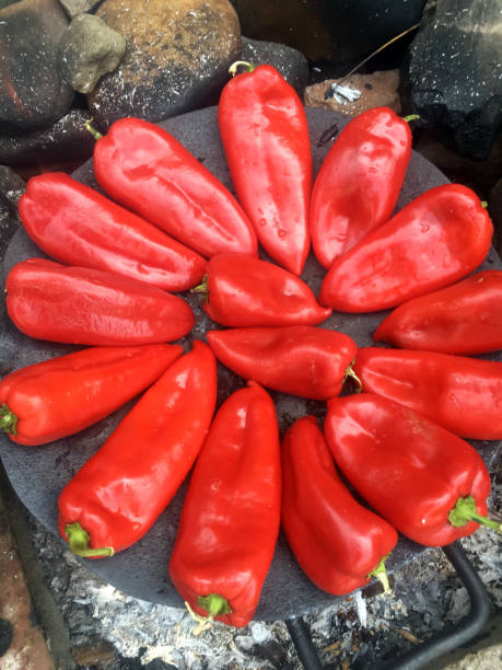 istock Red capia peppers on grill to be baked 1294350908