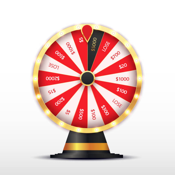 istock Casino spinning fortune wheel vector banner template. Rotating roulette, lottery game poster layout. Jackpot Big Win lightbulbs glowing sign. Gambling business. Game of luck playing 1294363762