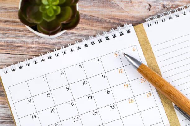 istock white calendar for 2021 month schedule to make an appointment or manage the schedule every day on a wooden table with succulent and ballpoint pen for marks, for work planning 1294380857