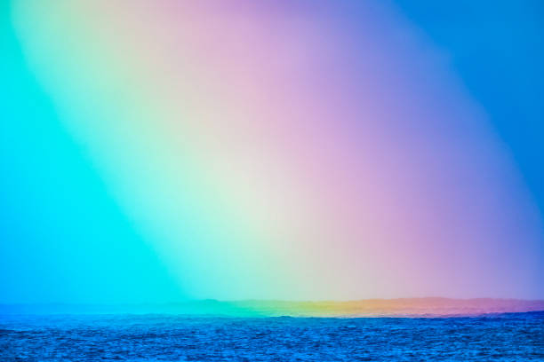 Rainbow seen from the North shore of Oahu, Hawaii