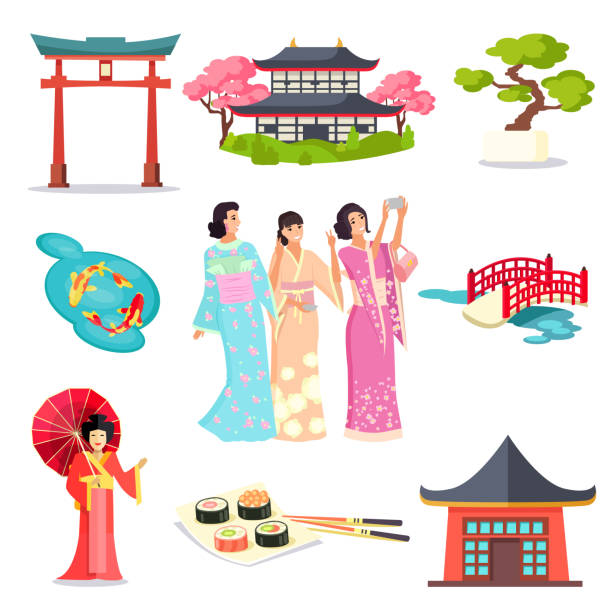 illustrations, cliparts, dessins animés et icônes de ððμð. ñð1/4ñð1/2ð1/2ñð ì-4 - sakura traditional culture japanese culture japan
