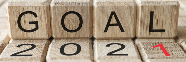 istock Wooden blocks with words 2021 goal on them 1294389600