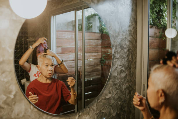 istock Hairstyle makeup by daughter 1294393386