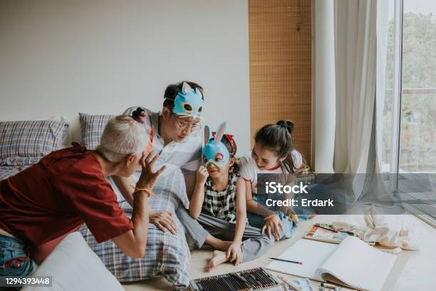 I Love Rabbit Little Cute Said With Her Father And Sister While Playing Game Togetherstock Photo Stock Photo - Download Image Now
