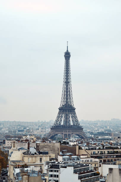istock Panoramic view of Paris from Arc de Triomphe, center of Paris. 1294394401