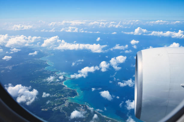 istock View of Okinawa from the plane window 1294395328