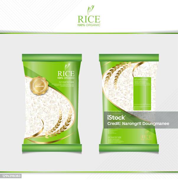 Sample Rice Picture Banner Rice Food Or Thai Food Package Banner And Poster Template Vector Design ...