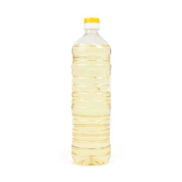 istock Sunflower oil in a plastic bottle isolated on white background 1294411503