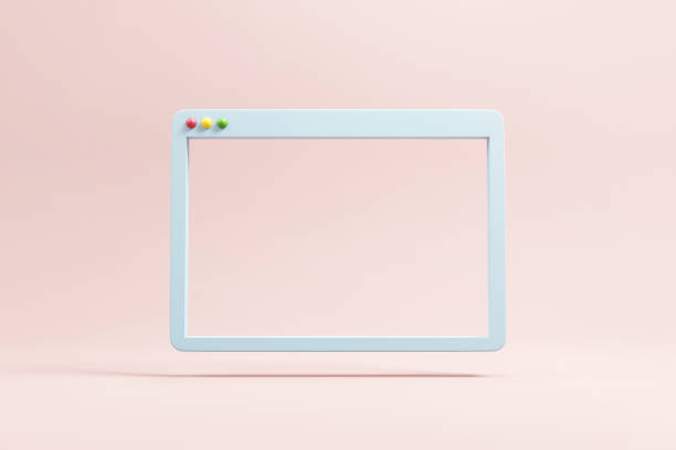 janela mínima do navegador simples da web. - two dimensional shape abstract window contemporary - fotografias e filmes do acervo