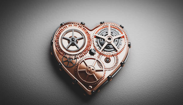 istock Heart shape clockwork. Gears and cogs mechanism. Valentine's Day 1294412254