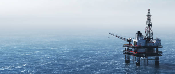istock Offshore drilling rig on the sea. Oil platform 1294412699