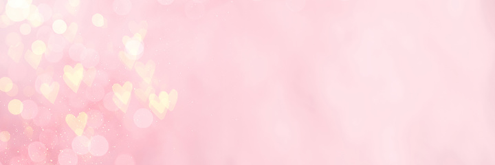 Festive pink tenter background with blurred lights, abstract holiday backdrop for valentines day