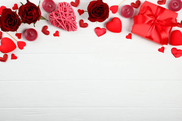 istock beautiful valentine's day background on colored background with place for text 1294417384
