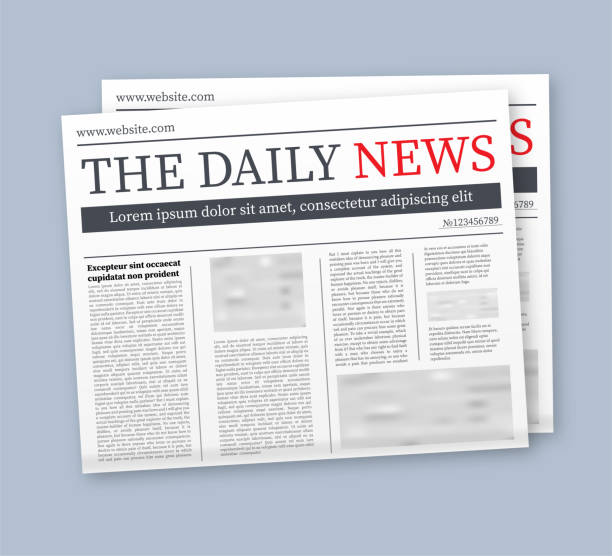 istock Vector mock up of a blank daily newspaper. Fully editable whole newspaper in clipping mask. Vector stock illustration, 1294420552