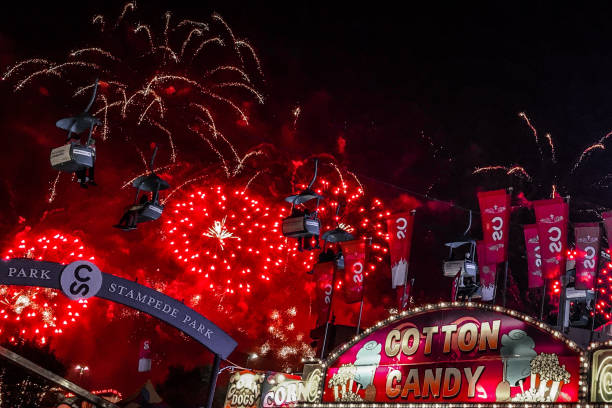 ostatniej nocy stampede - canada american flag canadian culture usa zdjęcia i obrazy z banku zdjęć