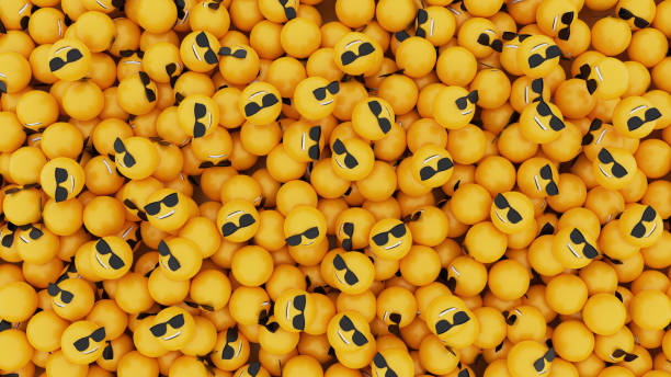 istock 3D Rendered Cool Sunglasses Emoji Faces stock photo 1294429155