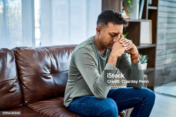 Its Okay To Ask For Help With Your Mental Health Stock Photo - Download Image Now - Men, Emotional Stress, Depression - Sadness