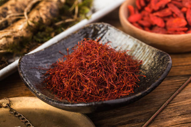 istock Raw Organic Red Saffron Spice in a Bowl 1294432456