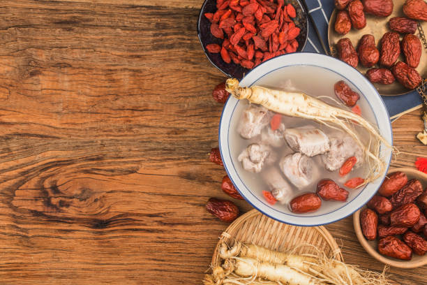 A bowl of ginseng ribs soup