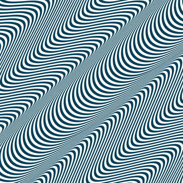 Vector illustration of Abstract Slanted Waves